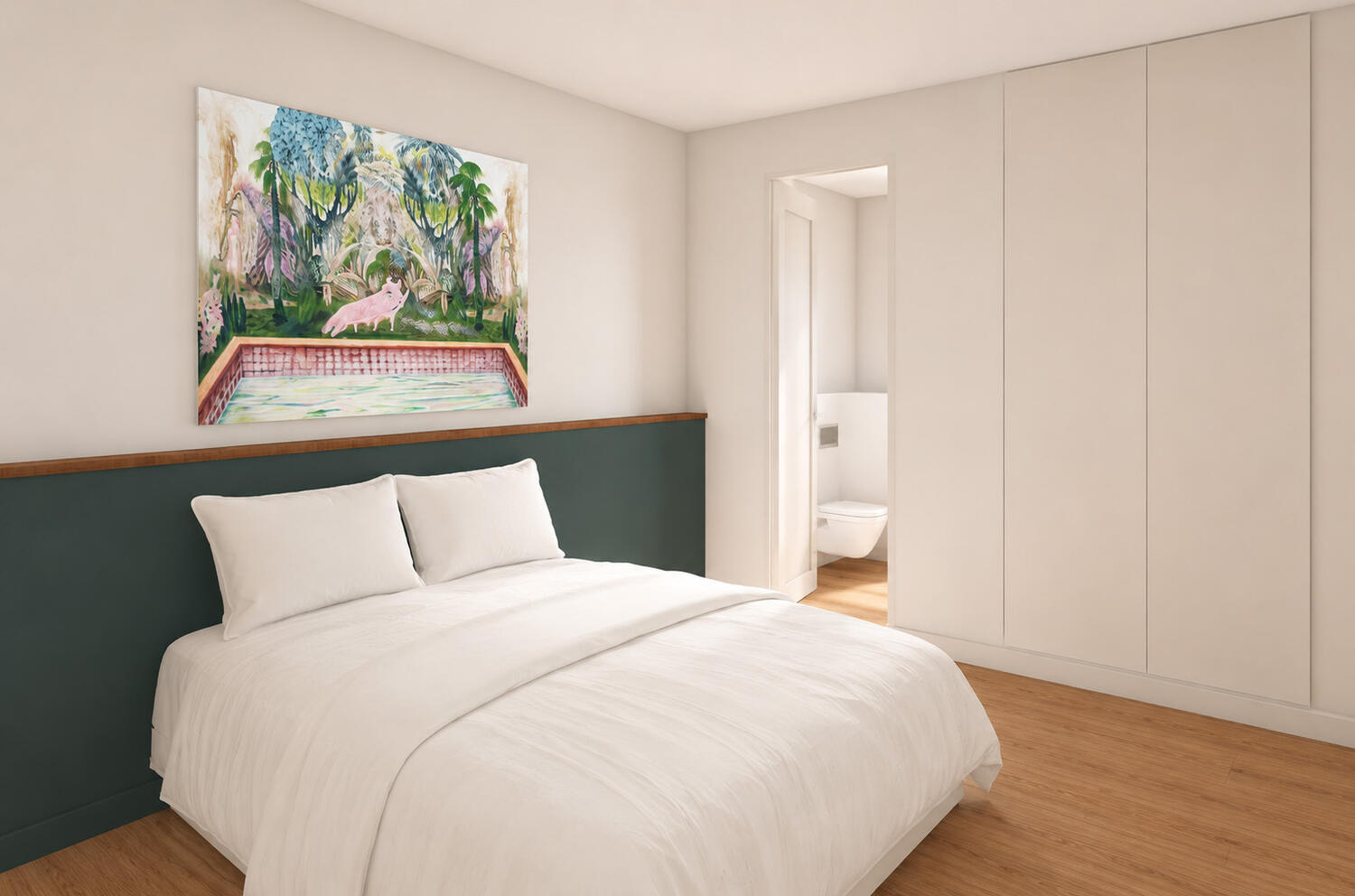 Main bedroom, green scheme