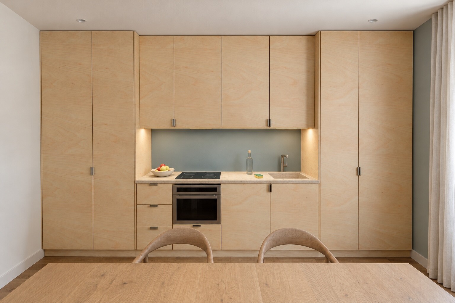 Kitchen, front A: plain panel