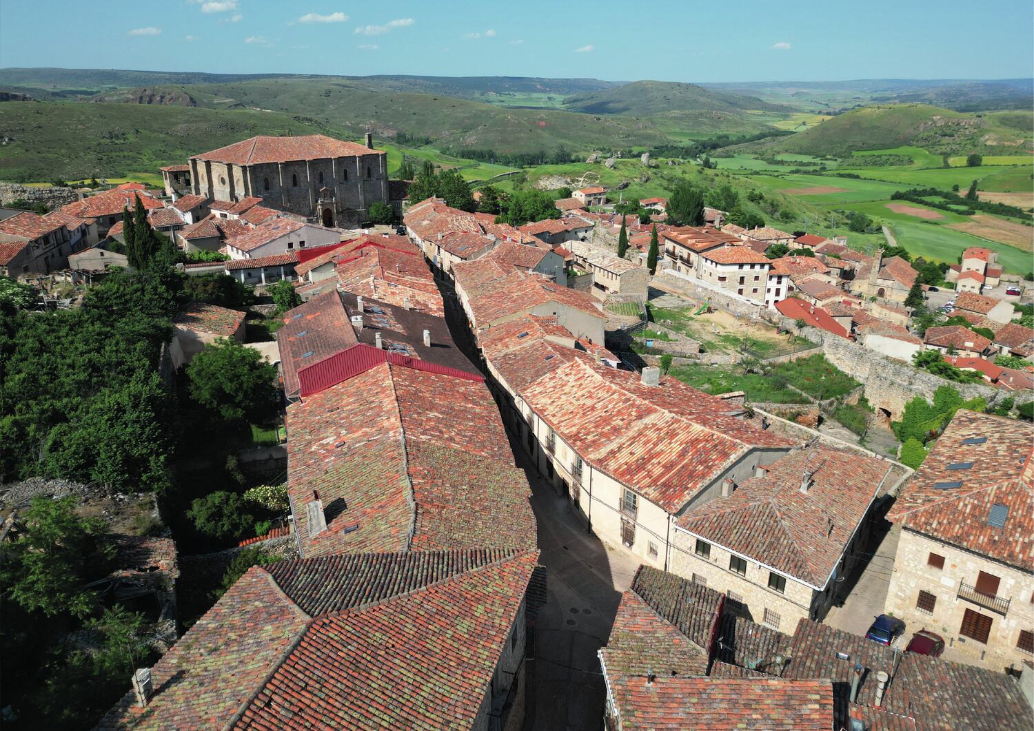 The roofs of Atienza seen from above