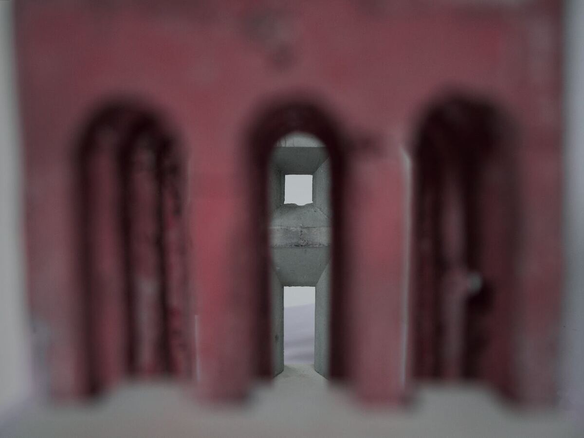 The arches of the sculpture