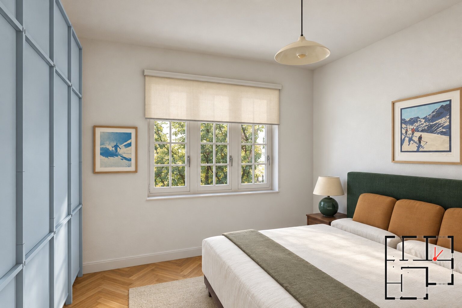 Bedroom 2 in the extension