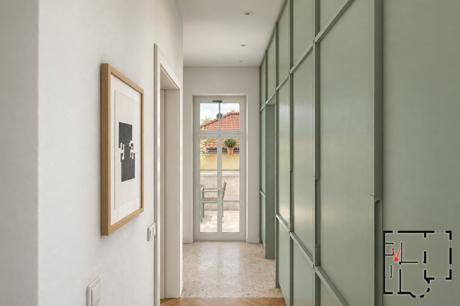 Corridor towards the north