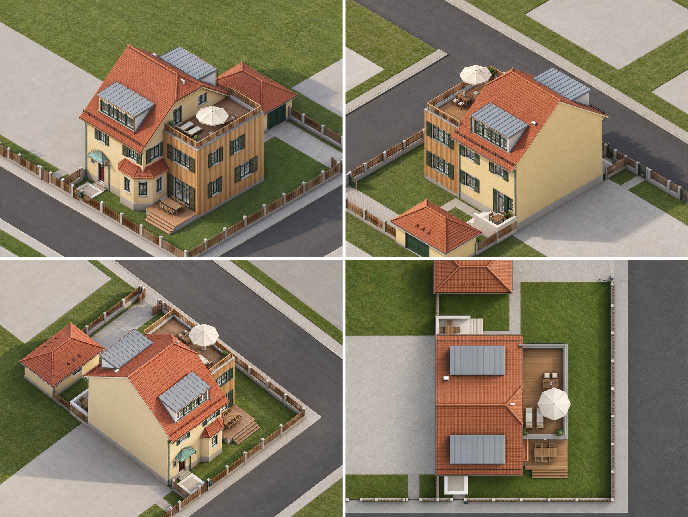 The house from four sides