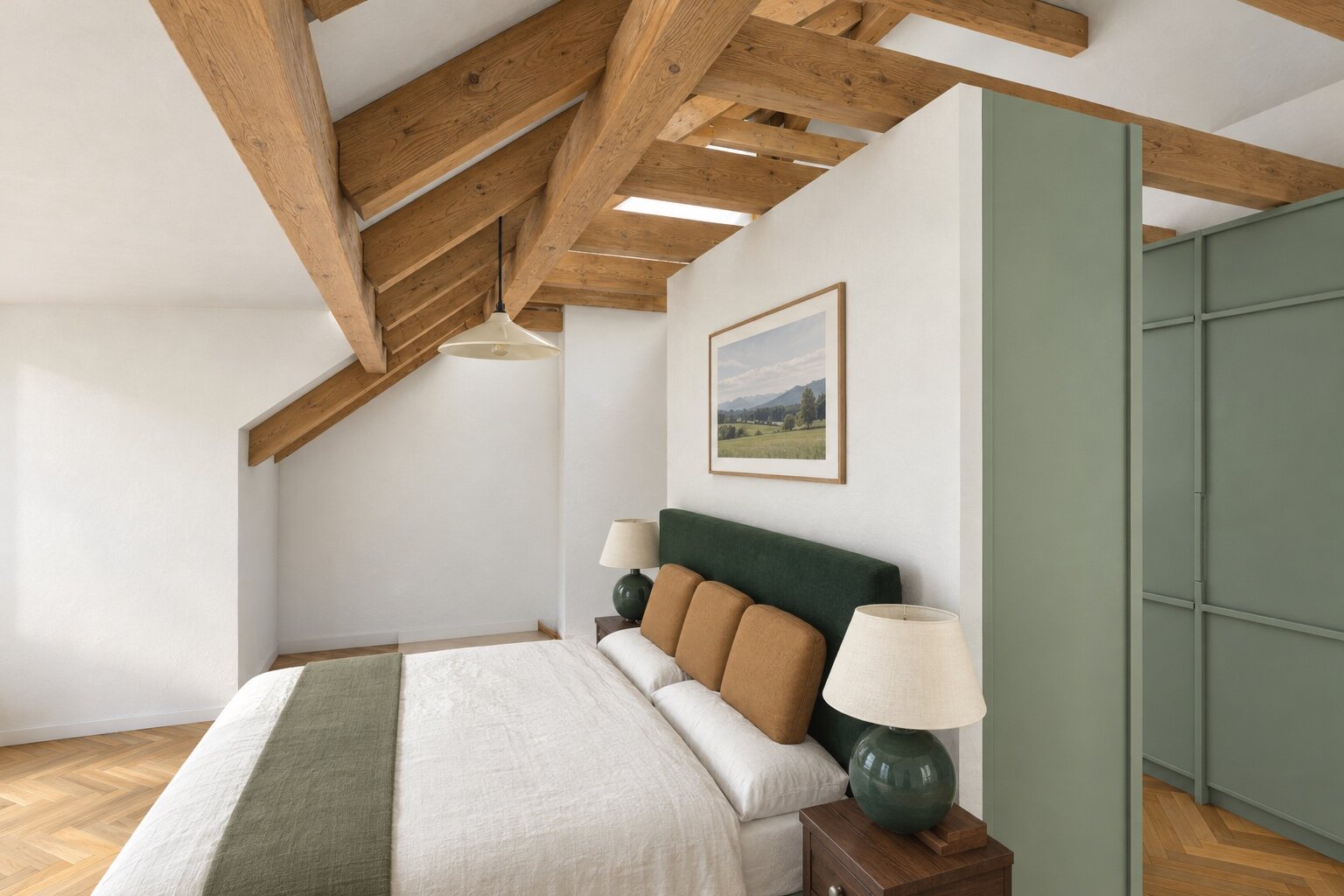 Master bedroom, looking to the stair