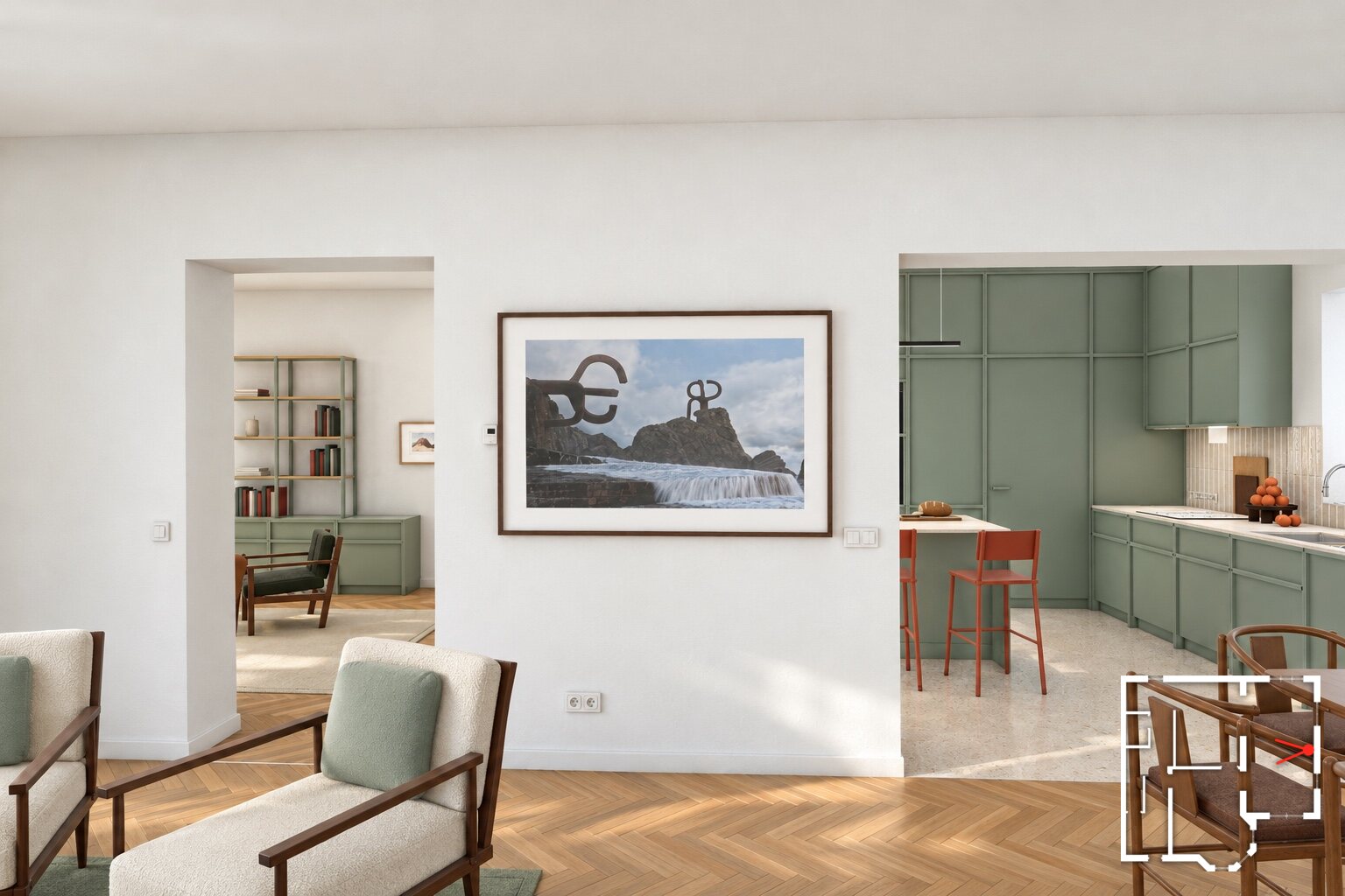 The middle wall with the Chillida