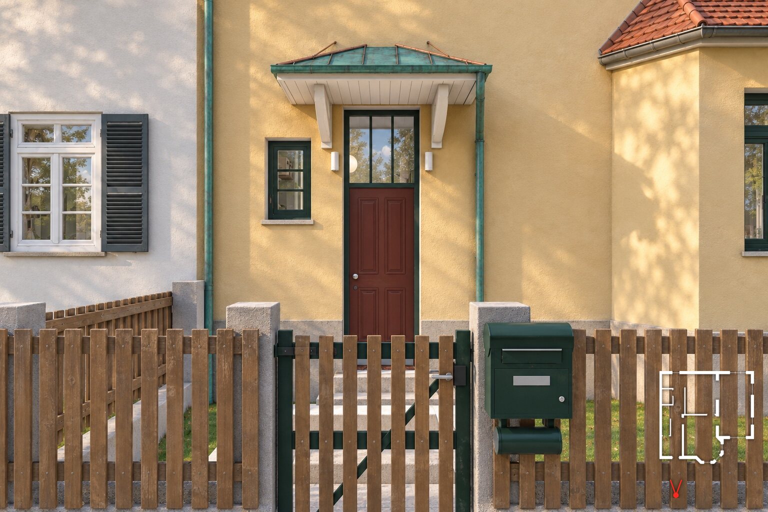 The way to the entrance