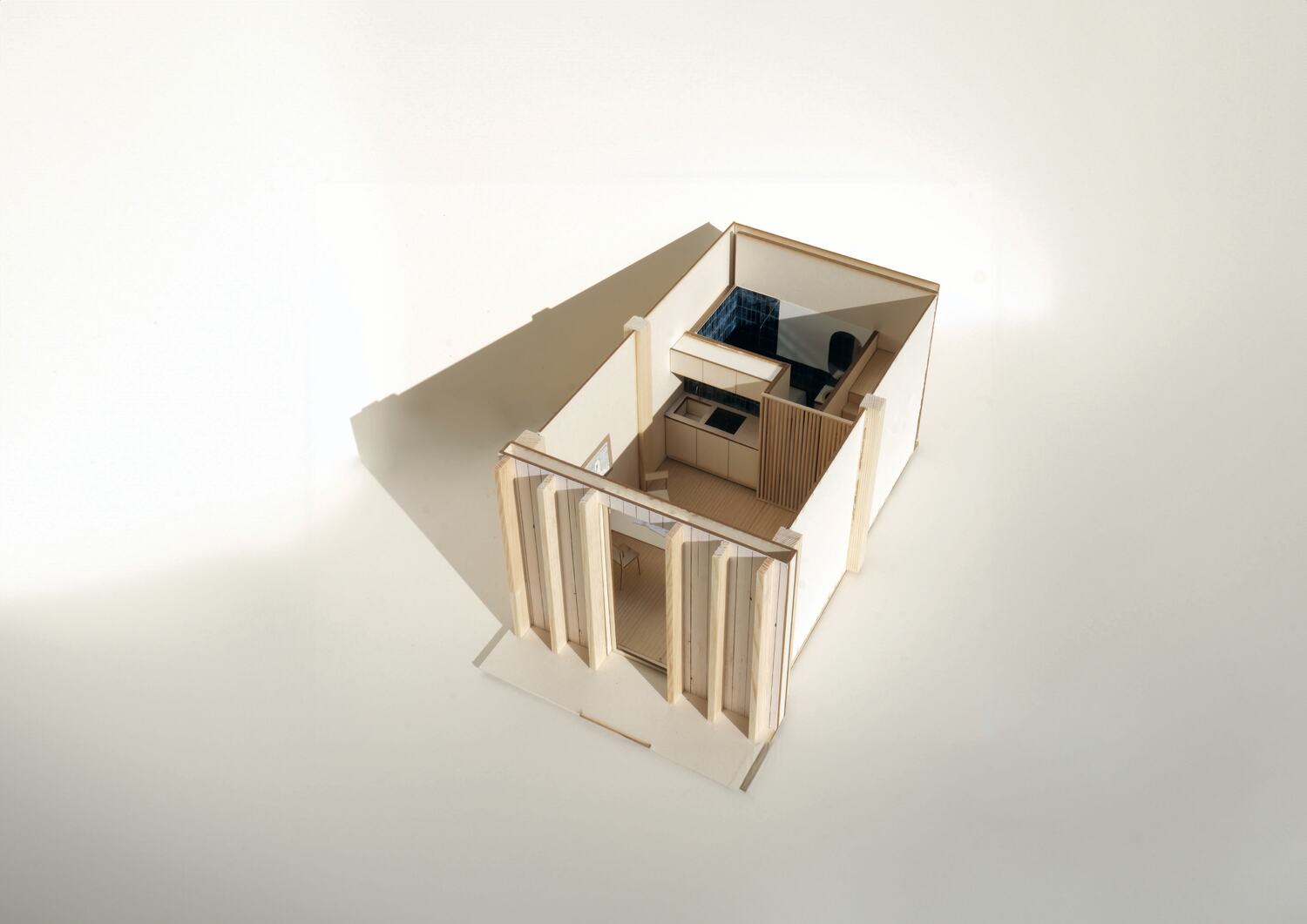 Cutaway model of a dwelling