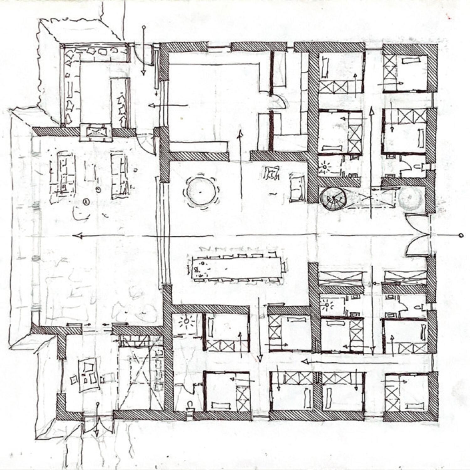 Plan of a courtyard house