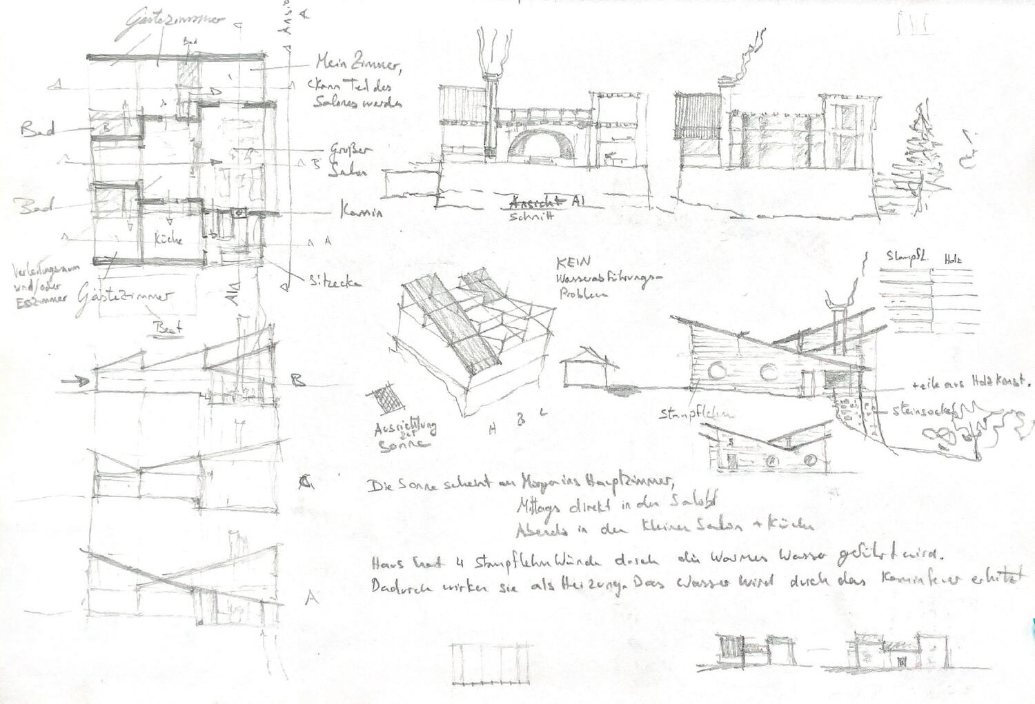 A sheet of sections and notes
